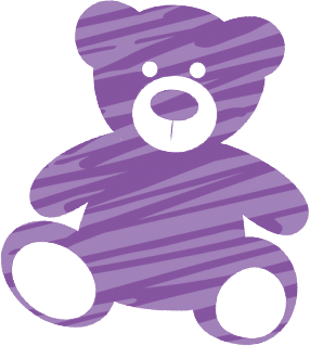 Purple Bear Scribbles